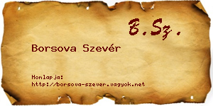 Borsova Szevér névjegykártya