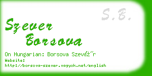 szever borsova business card